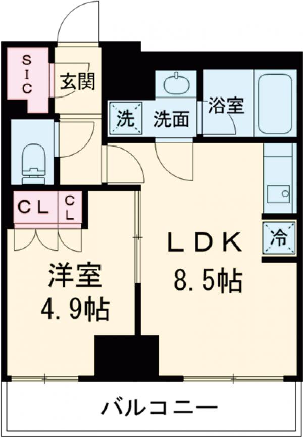 Ｂｒｉｌｌｉａ　ｉｓｔ池尻大橋・627号室の間取り