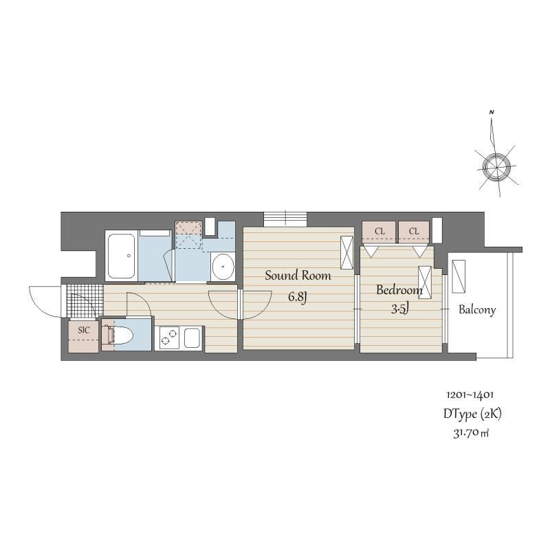 S-RESIDENCE天満橋arの間取り