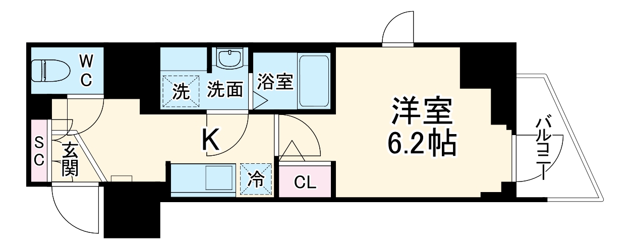 鶴見中央の完工年月(2025年5月)築の賃貸マンションの間取り
