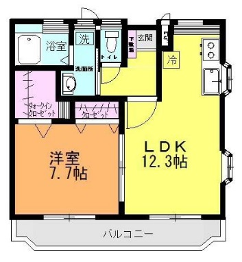 ルミエール・105号室の間取り
