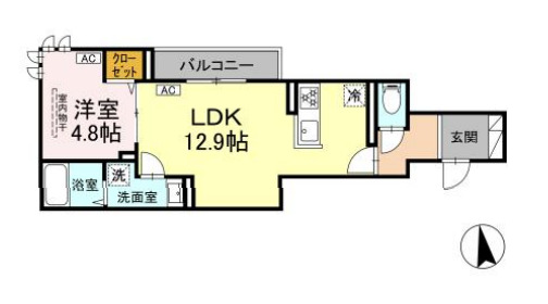 セレスティア豊島Sの間取り