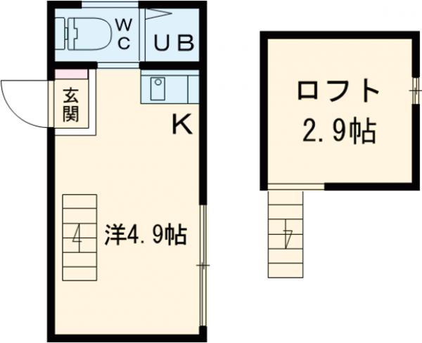 抜弁天フラット・101号室の間取り