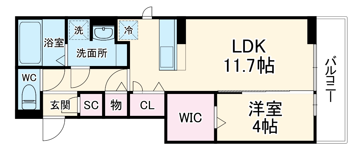 ルヴィータ岩塚・202号室の間取り
