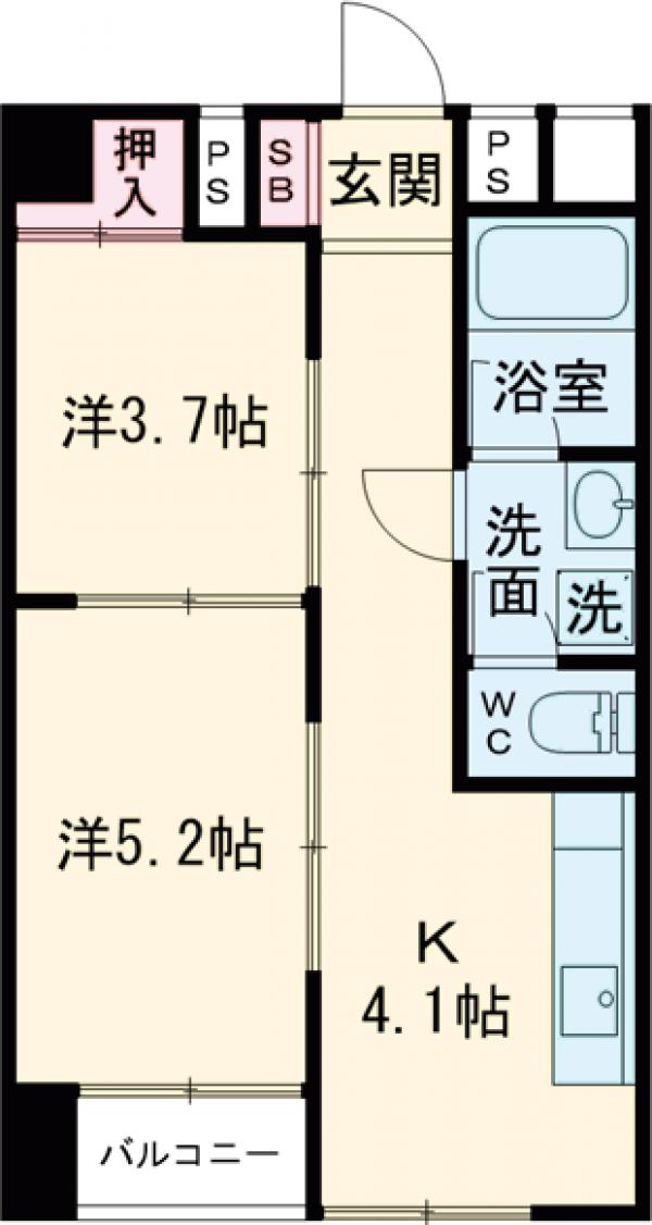 八王子高砂サマリアマンションの間取り