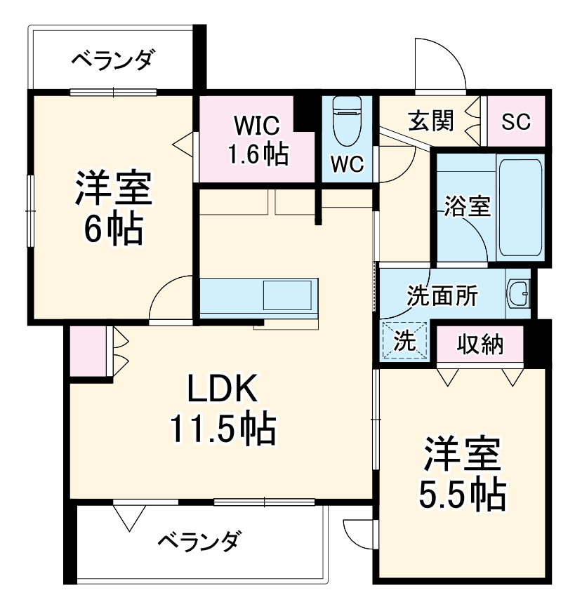 パルハイム若松の間取り
