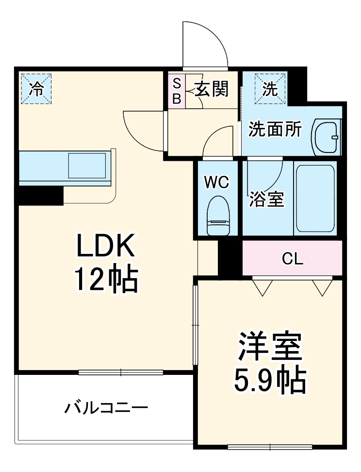 リーブルフォレスト・302号室の間取り