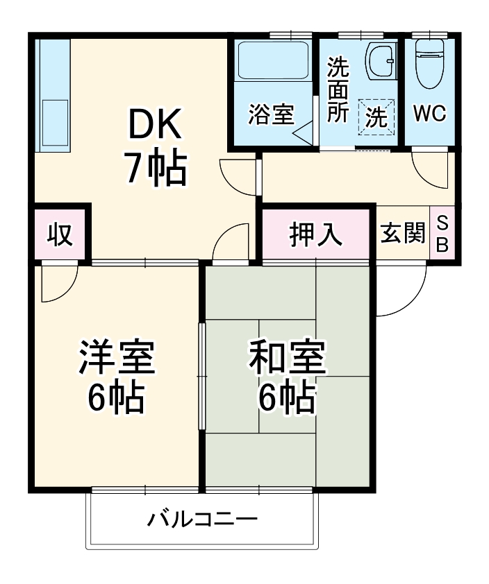 シャルム・Kの間取り
