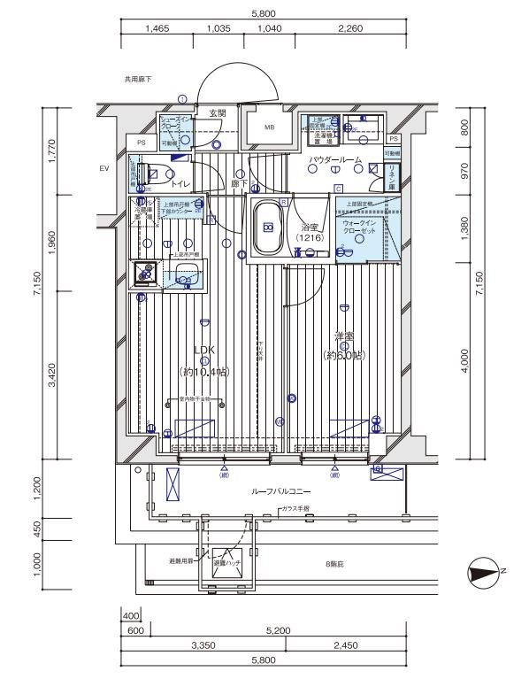 メインステージ入谷Ⅴ・901号室の間取り