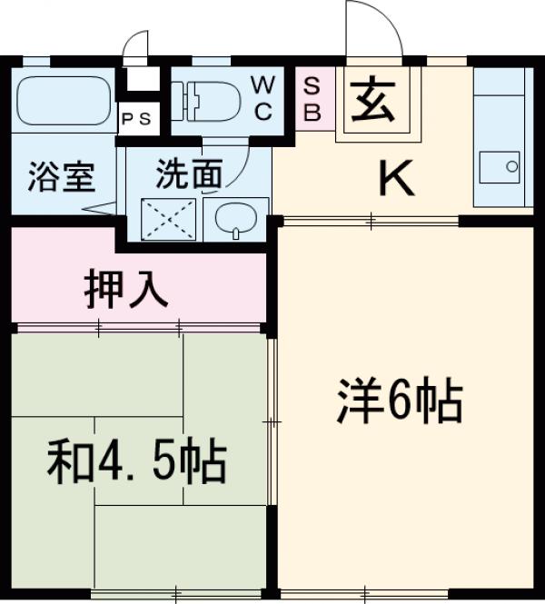 ムラコシハイツ・201号室の間取り