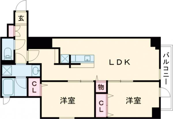 緑の完工年月(2025年7月)築の賃貸マンションの間取り