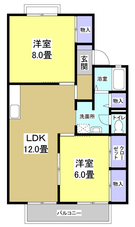 セジュールつばきの間取り