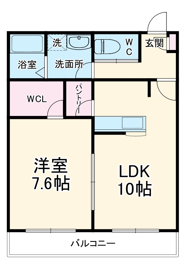 センチュリーオークB棟の間取り
