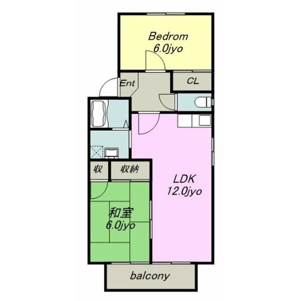 寿梨あハイツの間取り