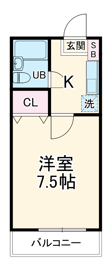 エスポワール弐番館・106号室の間取り