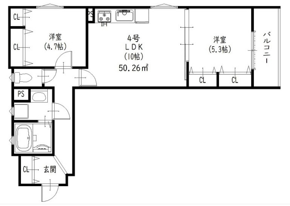 クリエオーレ原町の間取り