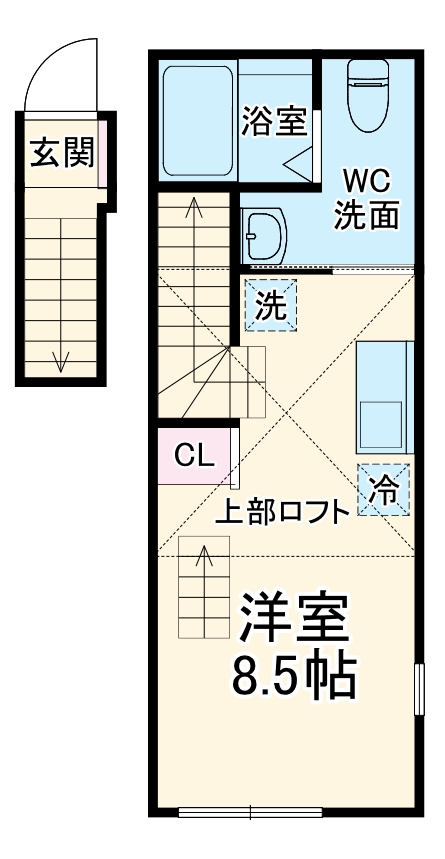 シャテーニュ東林間の間取り