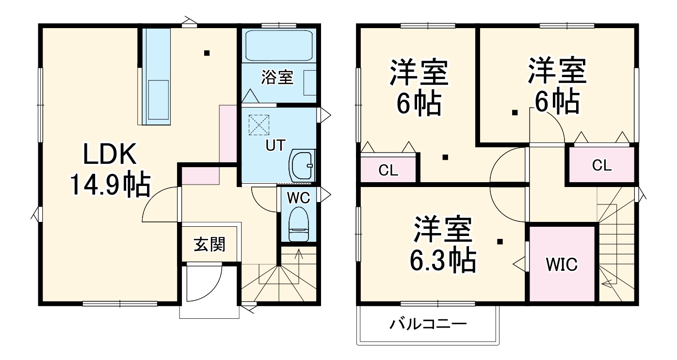 グランソフィア中島Ⅱの間取り