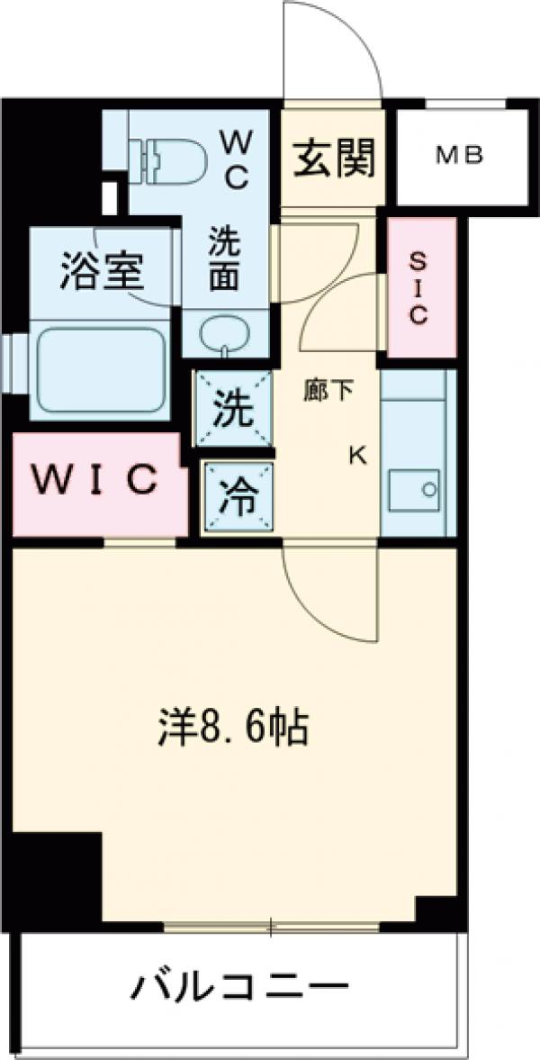 レガリス高田馬場・601号室の間取り