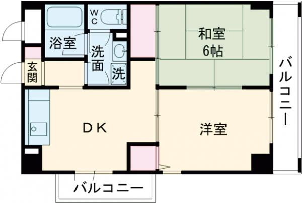 ファインコーポ松原・405号室の間取り