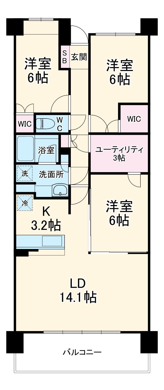 リーベスト西千葉の間取り