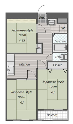 原島マンションの間取り