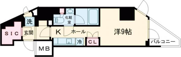 バウスフラッツ品川キャナルサイドの間取り