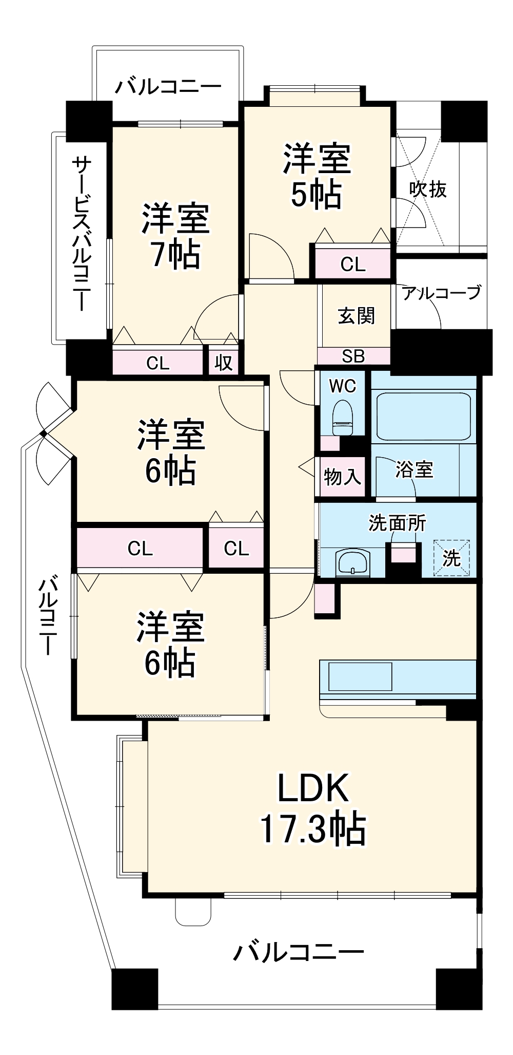 ネオグランデ藤ヶ丘の間取り