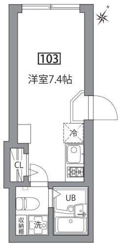 グランエッグス新大塚N・103号室の間取り