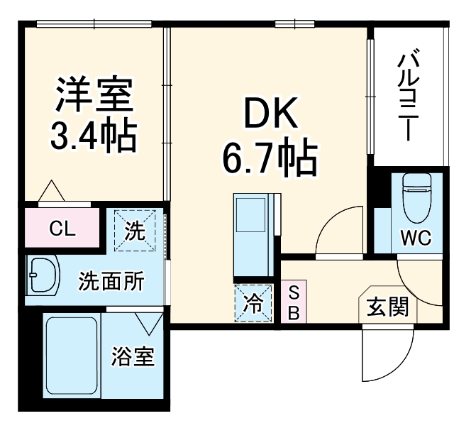 ハーモニーテラス豊南町南の間取り