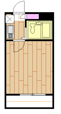 ワンルームマンション大蔵の間取り