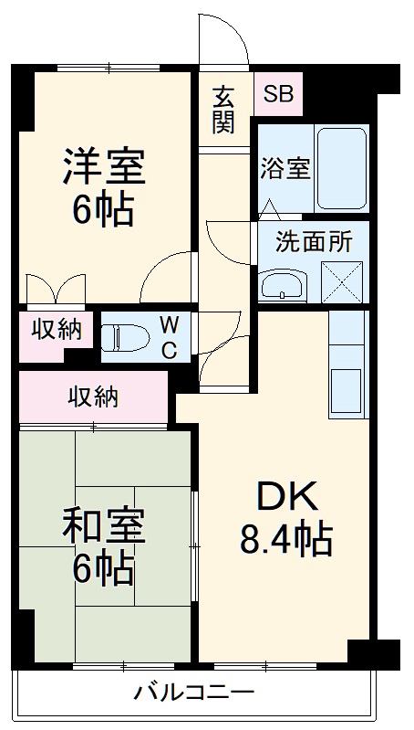 YMDⅢマンションの間取り