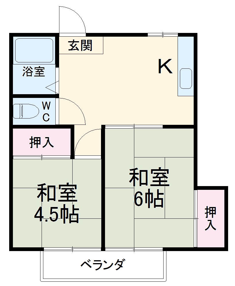 ヴィラベルディDの間取り