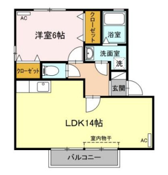 グランコート Bの間取り