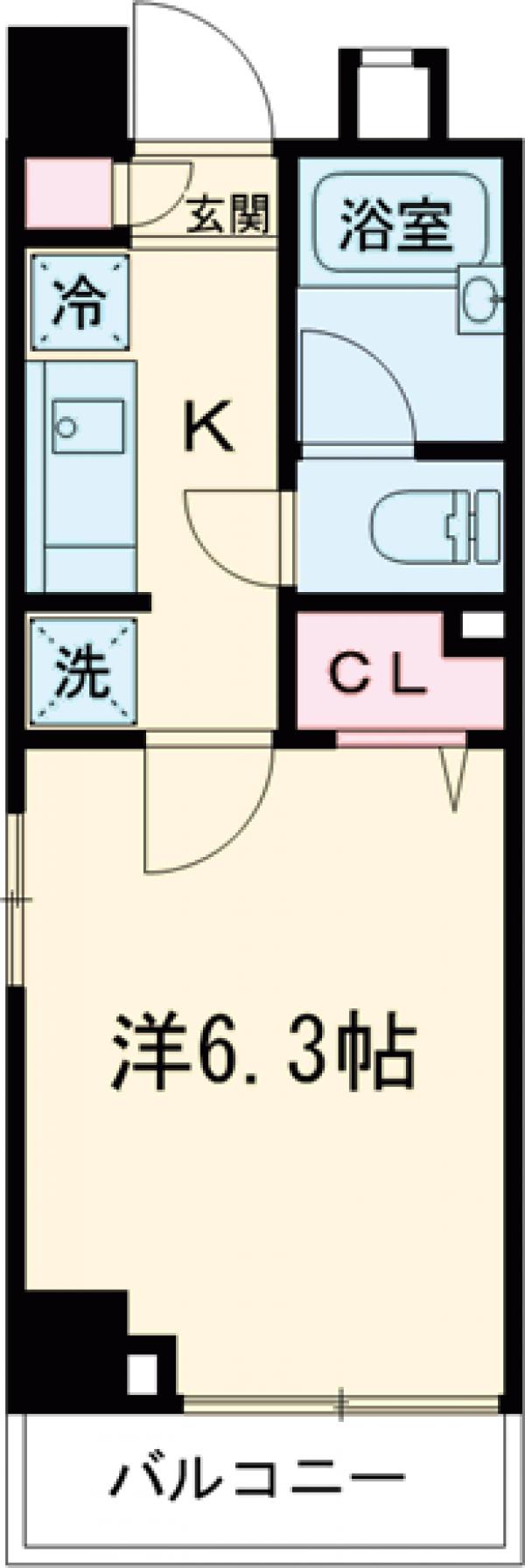 ブライズ新宿中井・406号室の間取り