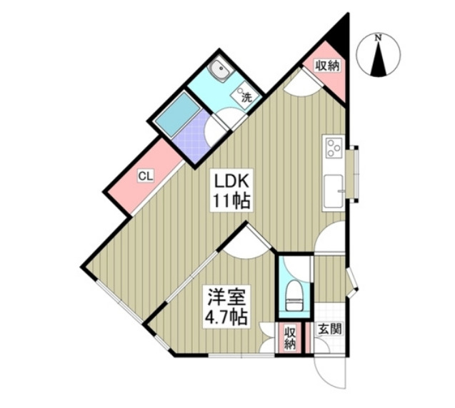 竹井ハイツの間取り