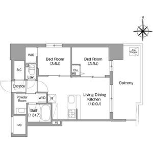 コンフォリア・リヴ大阪本町の間取り