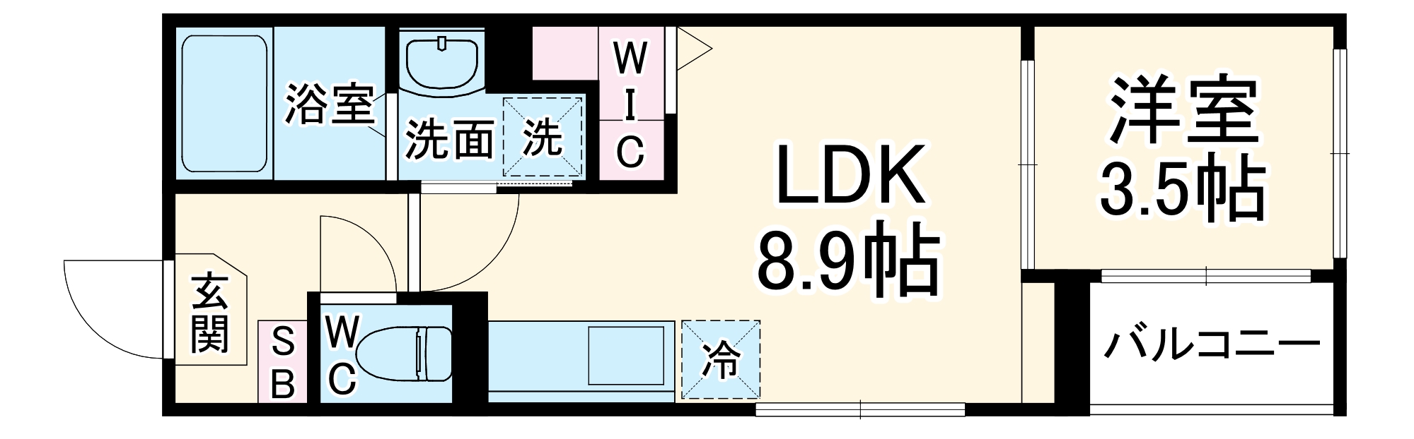 ソレイユ大東町の間取り