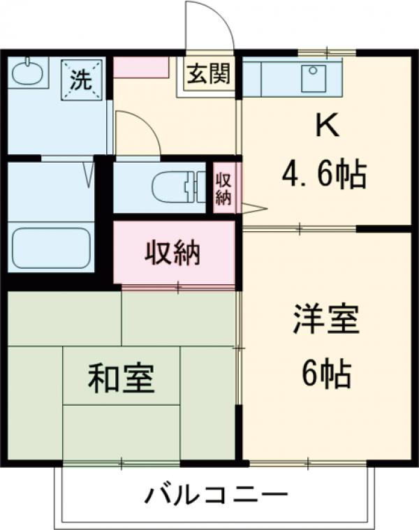 サウスハイフラットの間取り
