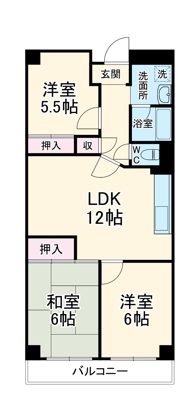 日興千里台スカイタウンB棟の間取り