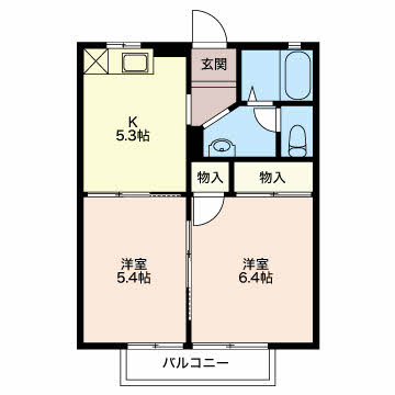 ファミール落合Bの間取り