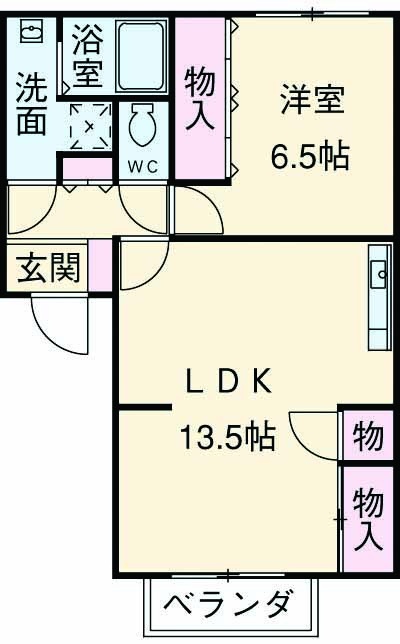 レストハイツ旭の間取り