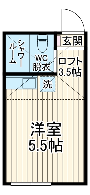 ユナイト鶴見ロベルト・バッチオ・205号室の間取り