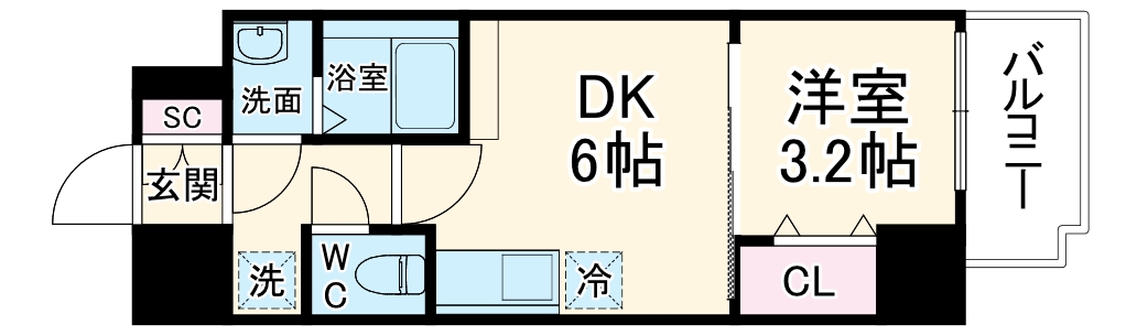 ArtizA尼崎立花の間取り
