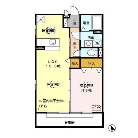 ヴィラージュ・ガーデン A/Bの間取り