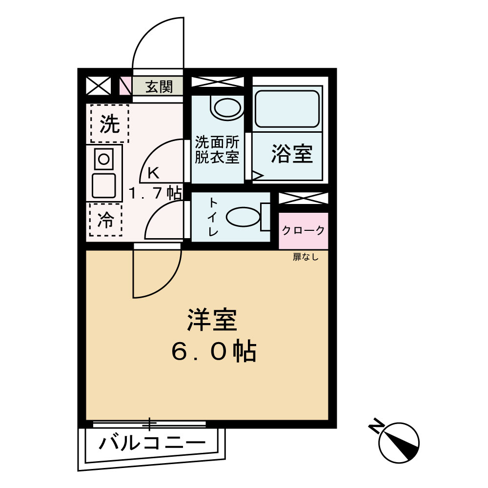 グランステージ横浜杉田・306号室の間取り