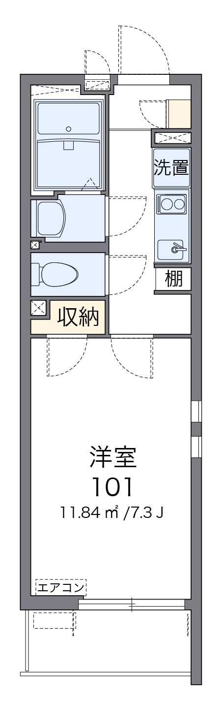 クレイノ城山Ⅲの間取り