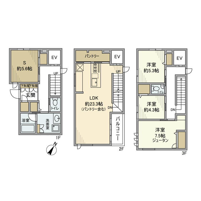 南池袋戸建の間取り
