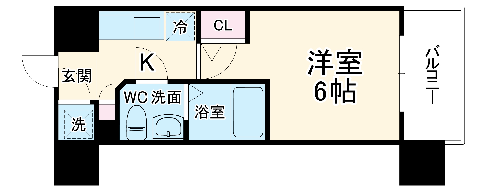 エスリード大阪NAGAHORI GATEの間取り