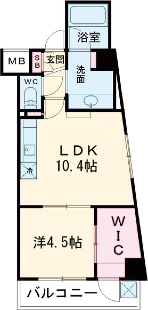 アリビオ学芸大学・308号室の間取り