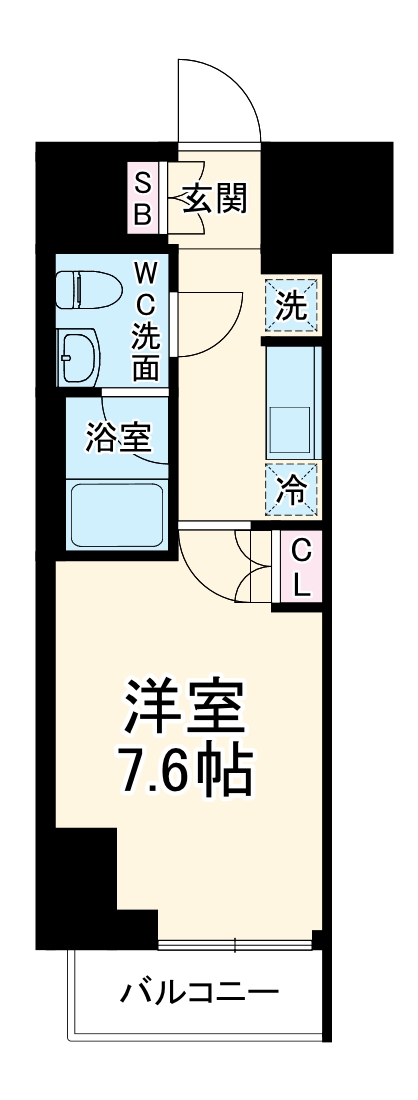 GENOVIA川崎Ⅶ・1408号室の間取り